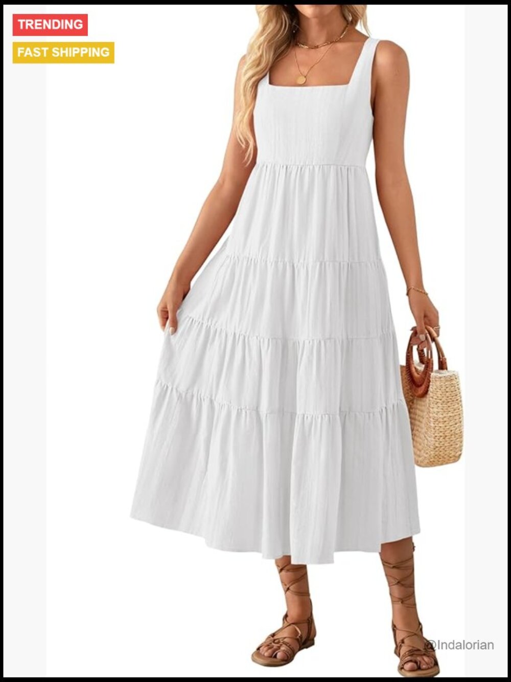 Viscose Backless Sundress Casual Loose Midi Dress Beach Cover Up